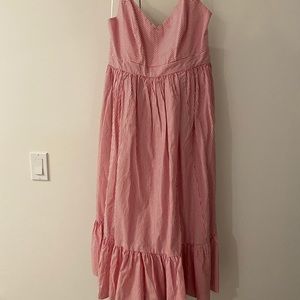NWT J.Crew seersucker midi length summer dress
